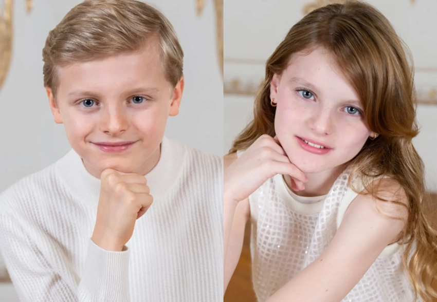 Княжеский дворец Монако публиковал новые портреты принца Жака и принцессы Габриэллы в честь их 11-летия