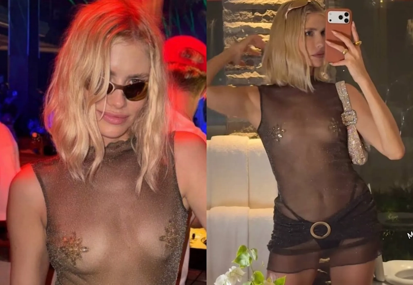 Елена Перминова в "голом" платье посетила вечеринку на Бали