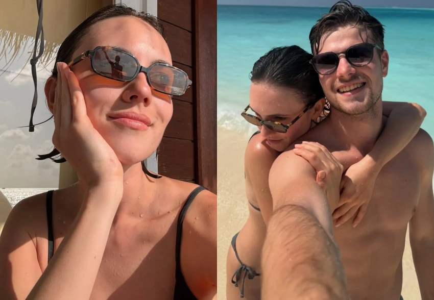 Стася Милославская отдыхает на Мальдивах с женихом, который на 8 лет моложе неё