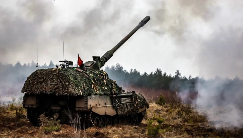 Одной «ежовой бронёй» не обойтись: показан концепт защиты САУ PzH 2000 от БПЛА